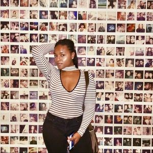 Plunge bodysuit with Choker neck